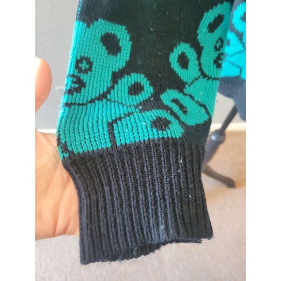 Ricki Division of Miss Erika Vintage 80's Teddy Bear All Over Print Sweater XL - Picture 4 of 8